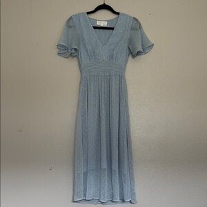 Elegant Blue Midi Dress